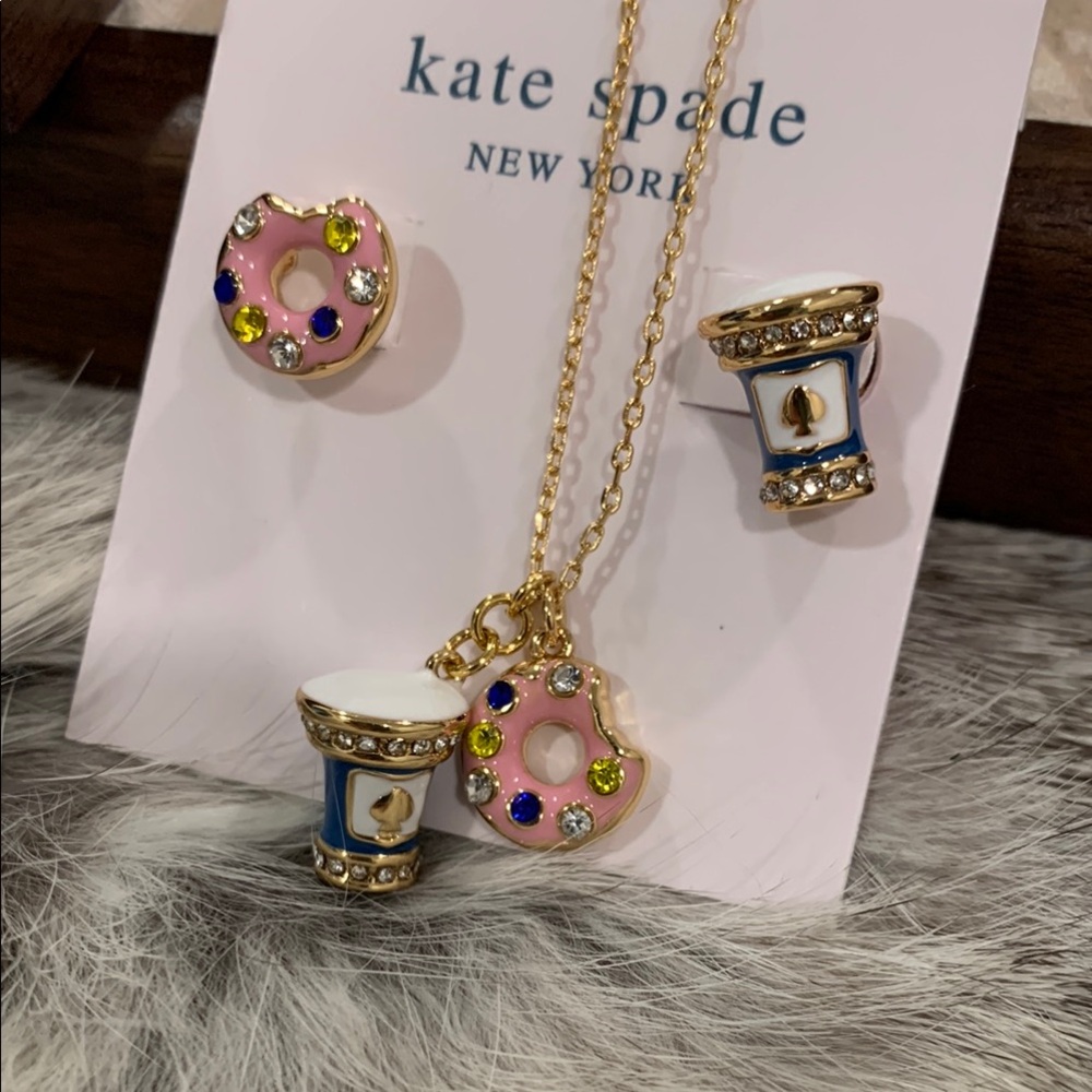 COPY - Kate Spade Donut and Coffee Jewelry Set